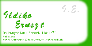 ildiko ernszt business card